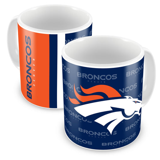 11oz. Sublimated Wallpaper Ceramic Mug - Denver Broncos
