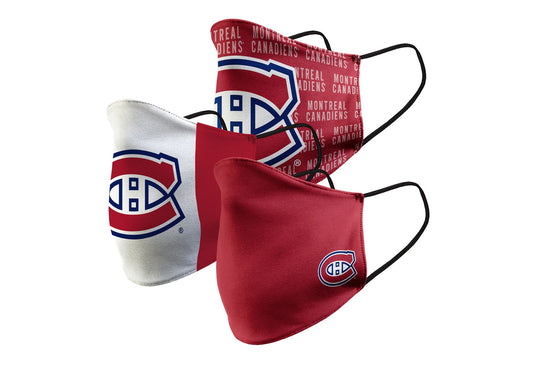 NHL Fask Cover (Adult) 3-PK w/ pocket - Montreal