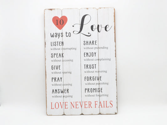 10 Ways to Love Vintage Wooden Sign